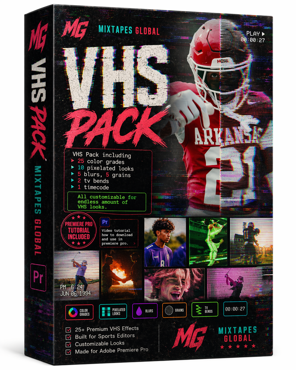 VHS & CRT Effects Pack for Sports Edits